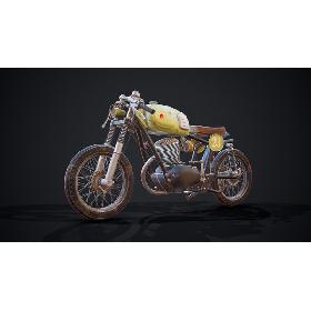 3D Gilera 160SS Motorcycle Gameready model